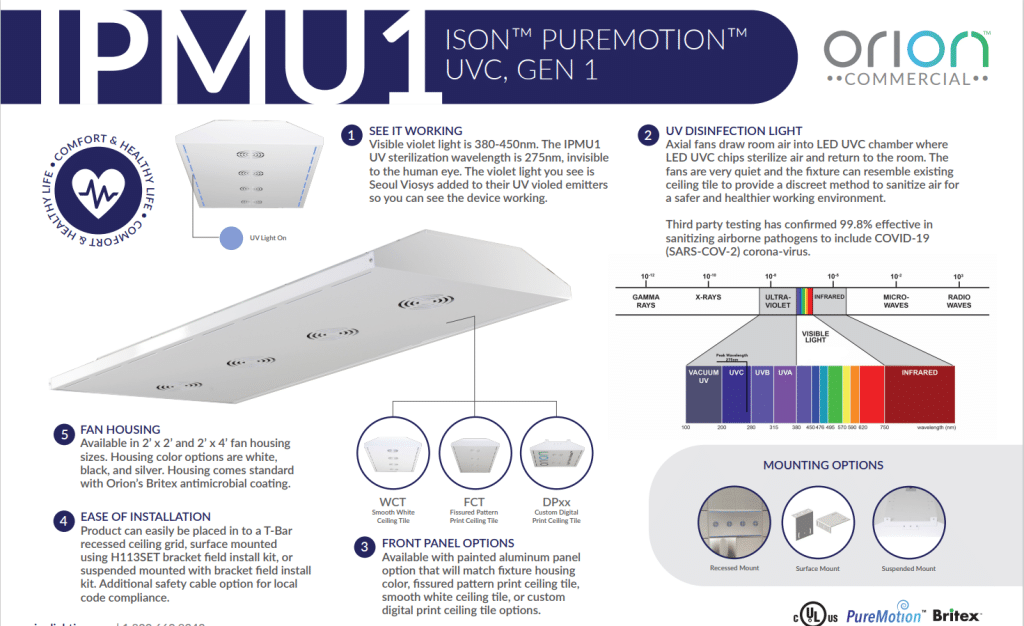 American made commercial UV sanitizer